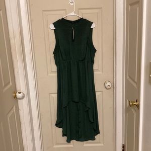 Torrid Plus Size - Green Georgette Mock Neck Hi-Lo Babydoll Tunic